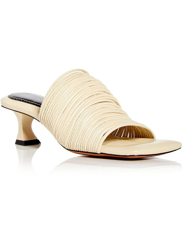 Stylish sandals for women with metallic accents and sleek, minimalist style-Rolo Womens Leather Strappy Heels