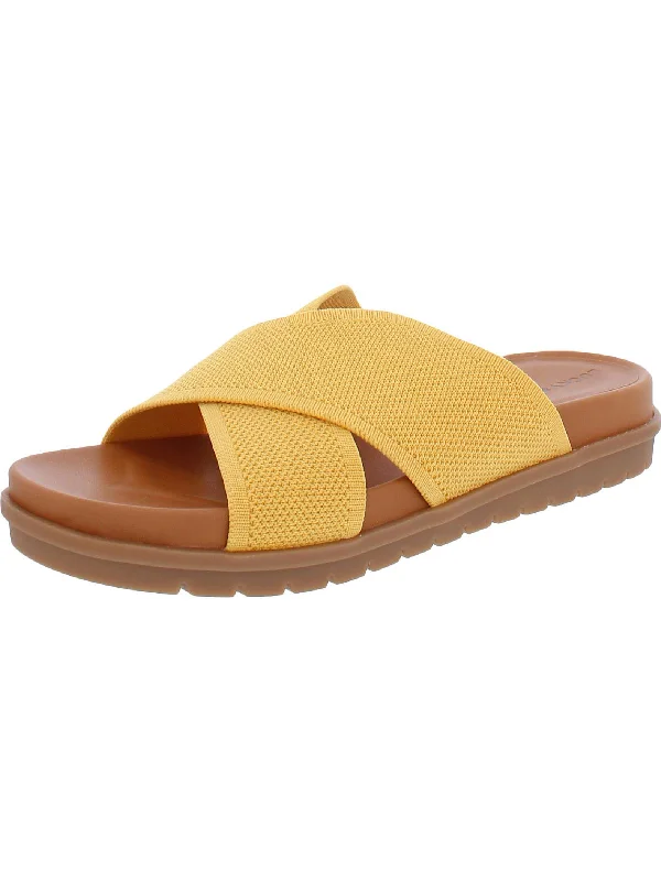 Trendy sandals for women with platform soles and stylish open-toe design for fashion-Sieko Womens Woven Slide On Slide Sandals