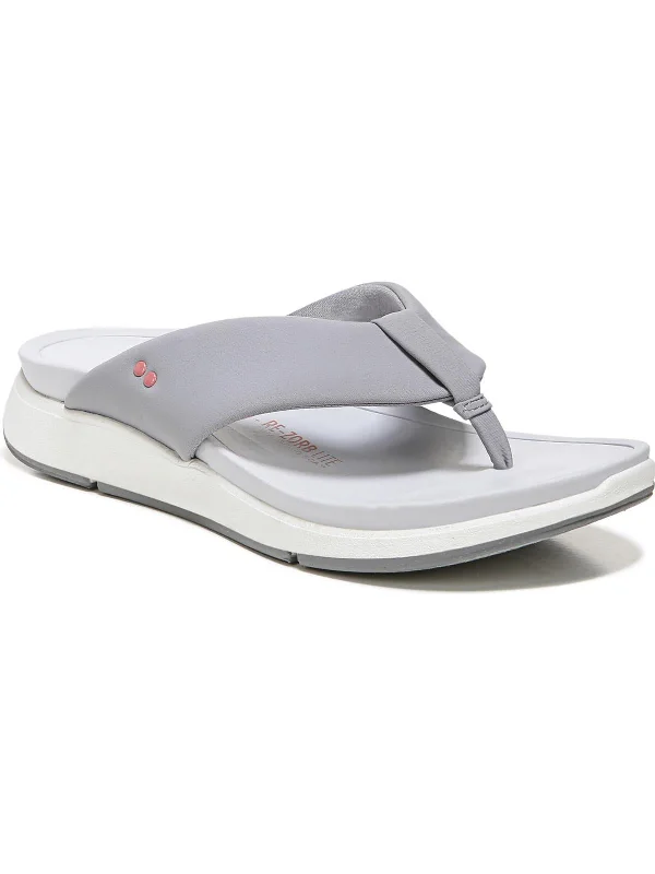 Fashionable sandals for men with velcro closure and sporty design for casual outings-Timid Womens Slip On Flip-Flop Wedge Sandals