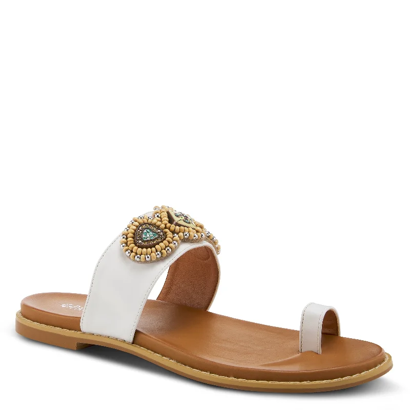 Fashionable sandals for men with canvas material and slip-resistant soles for durability-PATRIZIA TOPAZ TOE LOOP SANDALS