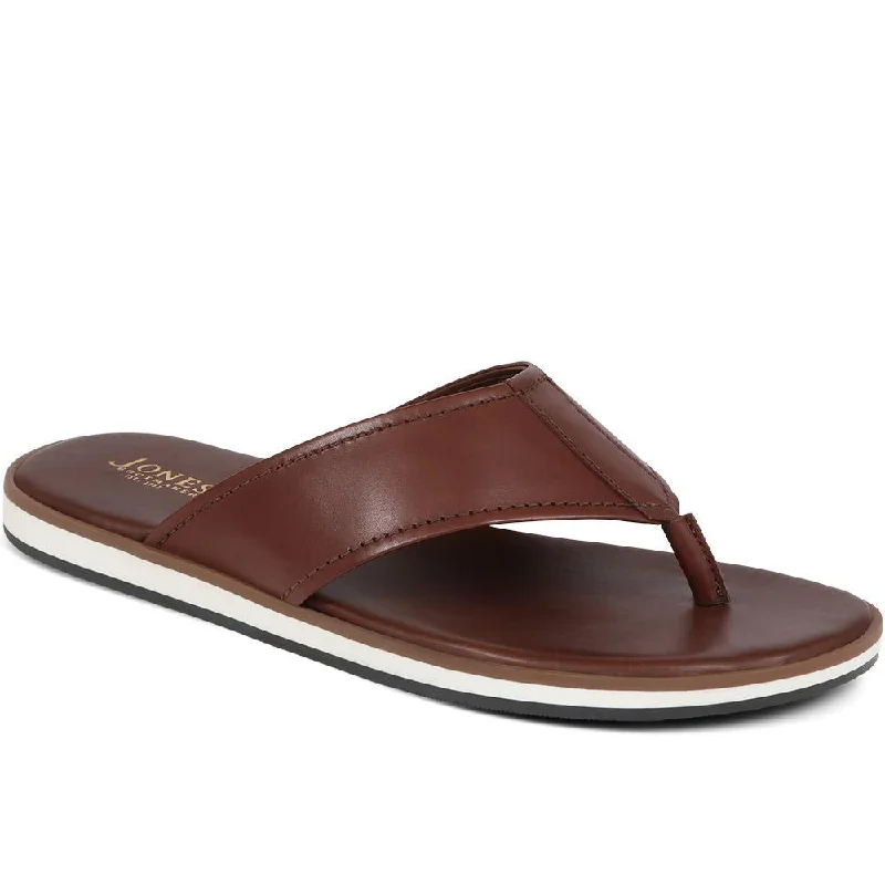 Comfortable sandals for women with plush straps and flexible soles for daily use-Wealdstone Leather Toe-Post Sandals  - WEALDSTONE / 325 004