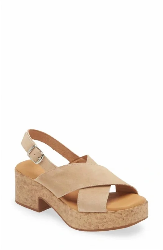 Women's Malin Platform Sandals In Camel Suede