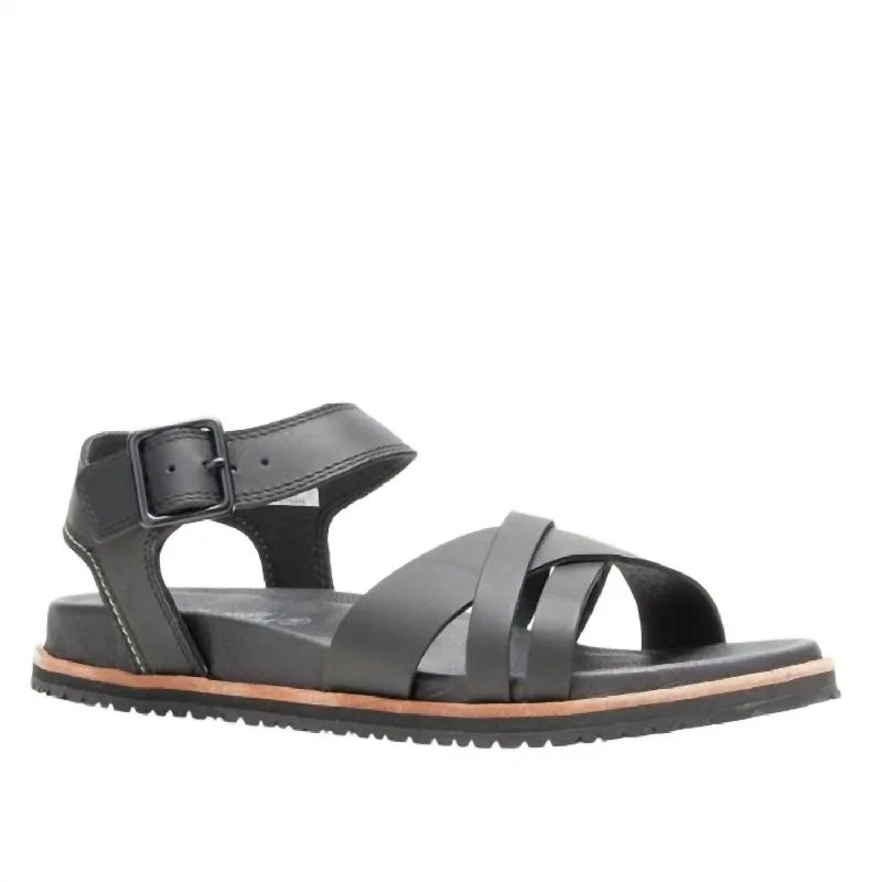 Casual sandals for men with comfortable leather material and lightweight feel-Women's Sadie Sandals In Black