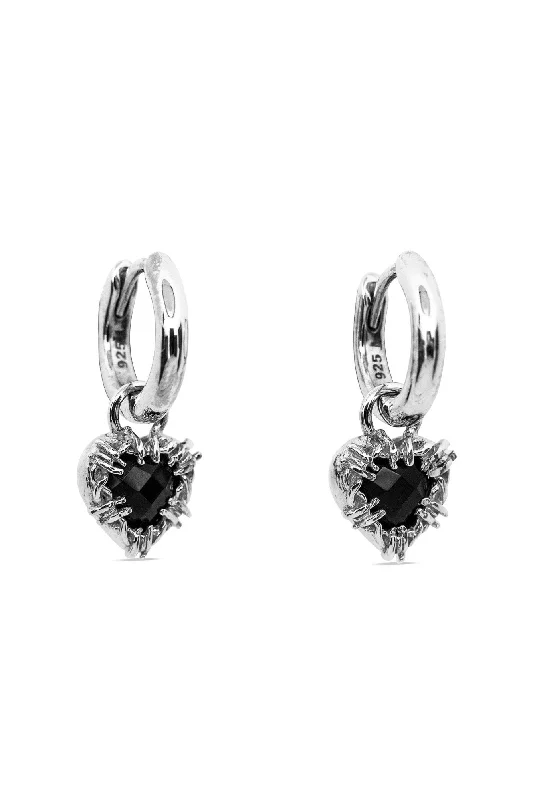 Best hoop earrings with baroque pearls for a luxurious and elegant vibe-Barbed Heart Earring