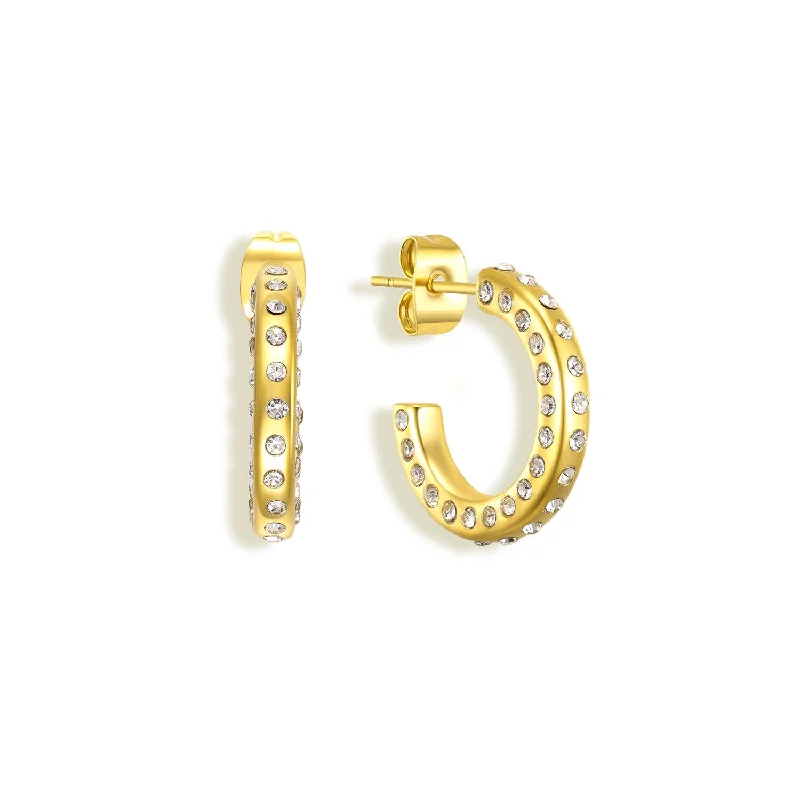 Hoop earrings with textured gold for a refined and sophisticated aesthetic-Dazzling Earrings