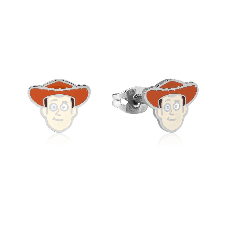 Hoop earrings with oversized designs for a bold, fashion-forward statement-Disney Pixar Toy Story Woody Studs