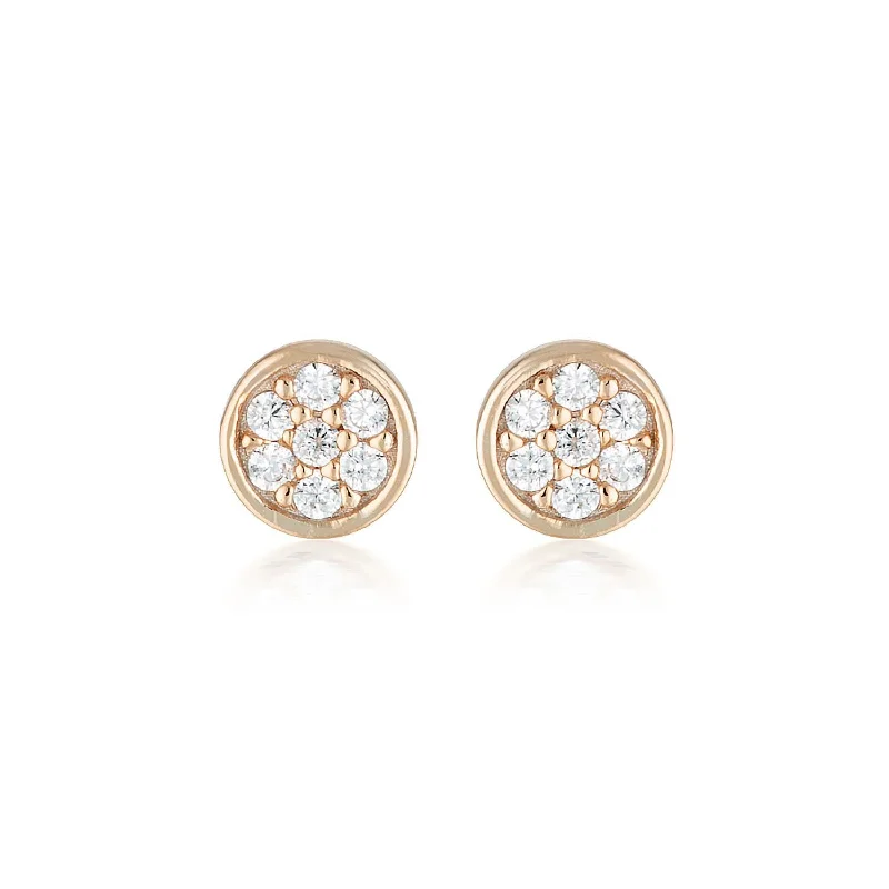 Best hoop earrings with gold-plated finishes for an affordable luxury vibe-Georgini Rose Gold Plated Dotti Stud Earring