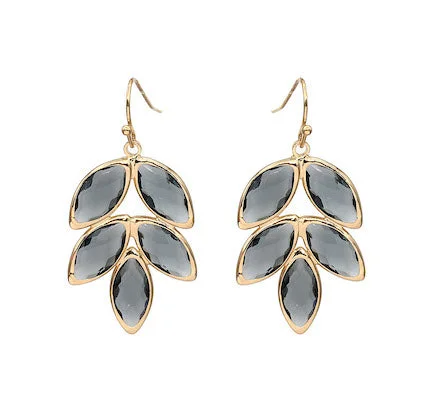 Hoop earrings with cut-out designs for a creative and lightweight effect-Meghan Browne Ria Earring - Black Diamond