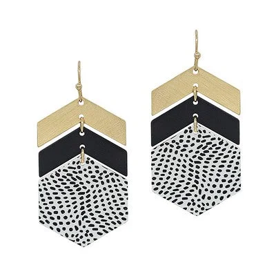 Best hoop earrings with gold for a luxurious and timeless look-Meghan Browne Spring Earring - Black