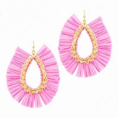 Large hoop earrings for a bold and statement-making fashion accessory-Meghan Browne Tray Earring - Pink