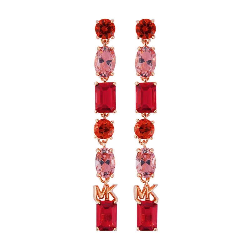 Best hoop earrings with enamel details for a colorful and modern look-Michael Kors 14ct Rose Gold Plated Sterling Silver Drop Earring