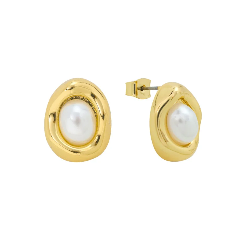 Best hoop earrings with baroque pearls for a luxurious and elegant vibe-Saltwater Earrings