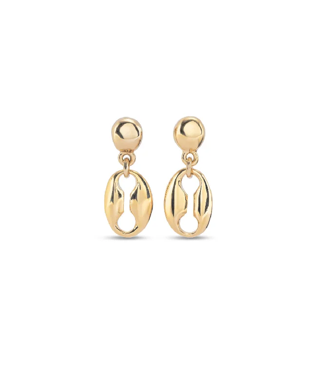 Best hoop earrings with baroque pearls for a luxurious and elegant vibe-UNOde50 Merci Gold Earrings