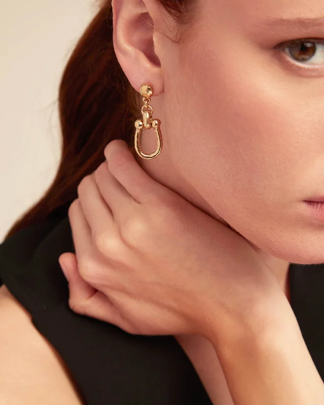 Best hoop earrings with multi-colored gemstones for a vibrant and lively touch-UNOde50 Serotonin Gold Earrings